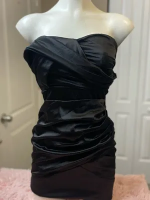 Black formal mini dress Black thumbnail 1