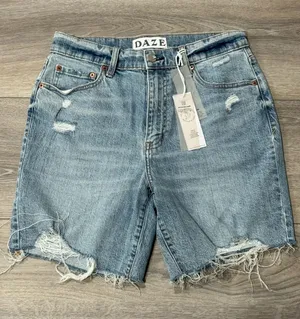 Daze Tough Love Slouch 90’s Shorts Blue Size 26 thumbnail 1