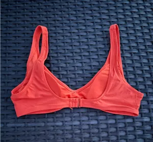 Aerie orange low scoop top Size L Worn a few times Has padding and is double lined Luxtreme buttery material thumbnail 2