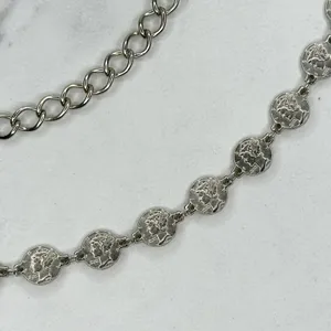 Skinny Dime Silver Tone Belly Body Metal Chain Link Belt OS One Size thumbnail 5