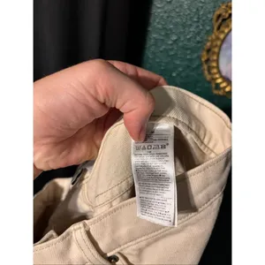 Banana Republic High Rise Rigid Wide Leg Cream Pants Sz 30 thumbnail 5