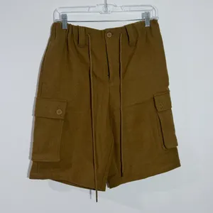 NWOT Free People Charli Wool‎ Longline Cargo Shorts Brown Small Street Style thumbnail 2