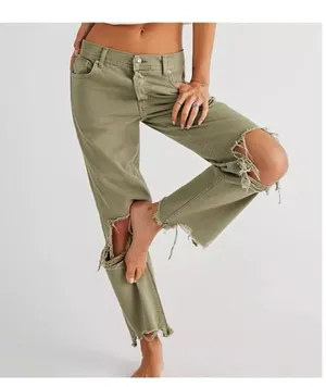 Free People Maggie Mid-Rise Straight-Leg Denim thumbnail 1