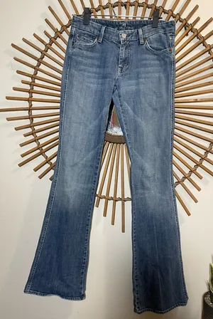 VTG Y2K 7 for all Mankind Classic Blue Women's Jeans Low Rise BootCut thumbnail 1