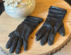 Giada Paris Black Leather/Cashmere Interior Hand Gloves thumbnail 1
