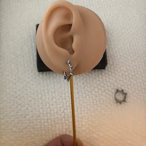 14mm Spike Small Hoop Earrings for Men Women Streetwear Punk Hip Hop Unisex Earrings thumbnail 7
