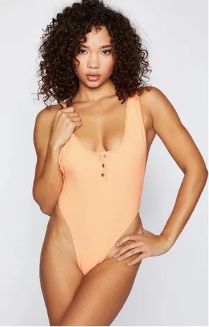 Frankies Bikinis Ribbed One-Piece Blake Swimsuit thumbnail 1