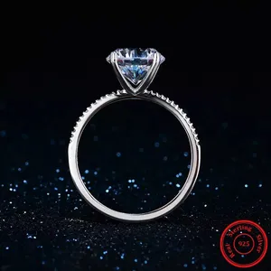 Sterling Silver SIZE 6 925  3Ct Engagement Wedding Ring thumbnail 2