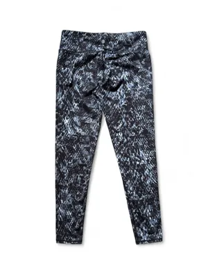 Athleta Chaturanga Legging Black & Gray Snake-Print Size Large Athleisure Sporty thumbnail 3