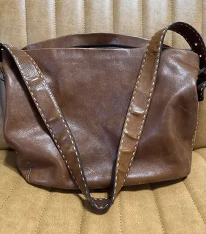 Vintage‎ El Portal Brown Leather Purse Buckle Strap Zip Closure thumbnail 1