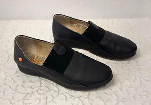 Fly London Softinos Shoes Size 8.5 Leather Mules Comfy Soft Slip On Navy Light thumbnail 1