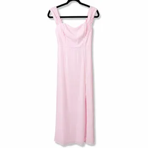 NEW Lulus Magical Magnetism Light Pink Off-the-Shoulder Chiffon Maxi Dress Small thumbnail 5