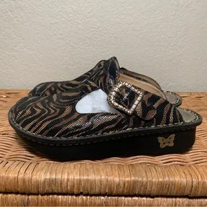 Algeria Classic Safari Tiger Stripe Clog Mule Size 37 thumbnail 5