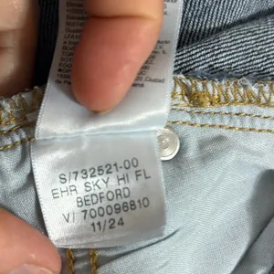Old Navy Extra High-Rise Sky-Hi Wide Leg Jeans Dark Wash Blue Stretch‎ Size 14 thumbnail 8