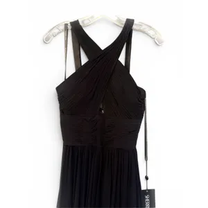 Sherri Hill 51903 Black Chiffon Cross Front Keyhole Gown Size 2 NWT $350 thumbnail 8