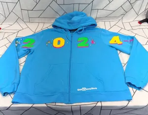 Disney Zip Up Hoodie XL Blue 2024 Walt Disney World Character Graphic Sweatshirt thumbnail 1