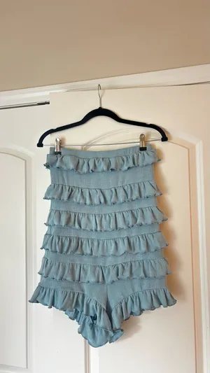 Ruffled Romper Blue thumbnail 3