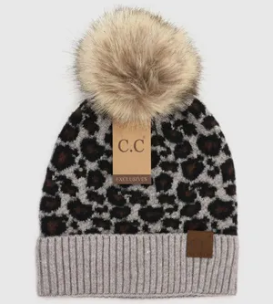 C.C. Leopard Print Beanie thumbnail 1