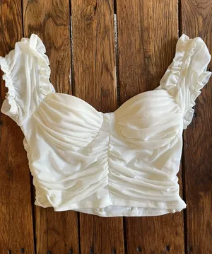 Mono b Soft White Ruffled Shirt thumbnail 1