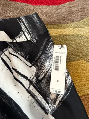 Worthington NWT Black and White Print Straight Pencil Skirt Women’s Size 6 thumbnail 2