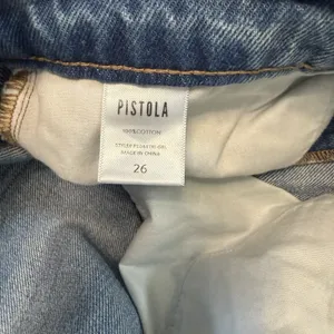 NWT Pistola 26 Button Denim Jean Blue Mini Skirt Distressed Y2K Vibe Cali Preppy thumbnail 3