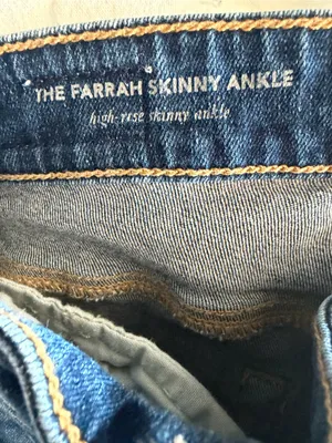 AG Adriano Goldschmied Farrah Skinny Ankle High Rise Distressed Jeans thumbnail 5