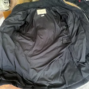 Aritzia Parka Goose Down‎ Asymmetrical Faux Fur Hood Fall Winter Black XXS GUC thumbnail 9