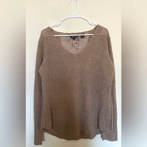 Good Rider Cashemere Tan Sweater Women’s | Embroidered Details Sz‎ Medium thumbnail 2