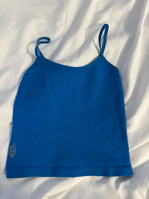 Blue Free People Tank Top thumbnail 1