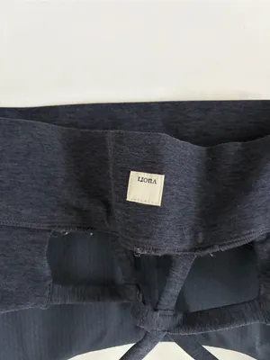 Vuori Long Line Elevation Sports Bra Midnight Heather Black Blue Small thumbnail 3