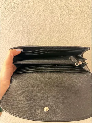 Black Coach Wallet with Silver Emblem thumbnail 4