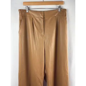 Women’s Studio Untold Size 18 Latte Brown Faux Leather Pants thumbnail 2
