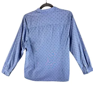 Le‎ Tigre Blue Patterned Collared Long Sleeve Cotton Button Up Size L Size L thumbnail 2