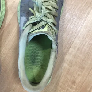 Neon green Nike running shoes thumbnail 4