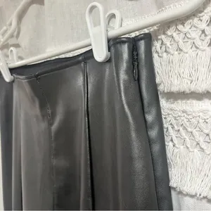 Abercrombie & Fitch Vegan Leather Flare Split Leg Pant - Extra Small Short thumbnail 8