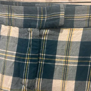 J.Crew Favorite‎ Fit Plaid Cropped Pants Womens 14 Blue Yellow Cotton Coastal thumbnail 5