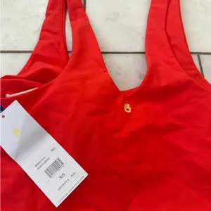 Spiritual Gangster Red Sports Bra with Striped Detail thumbnail 3