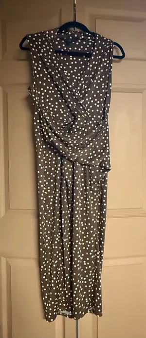 Rachel Rachel Roy Sleeveless Draped Polka Dot Midi Dress thumbnail 1