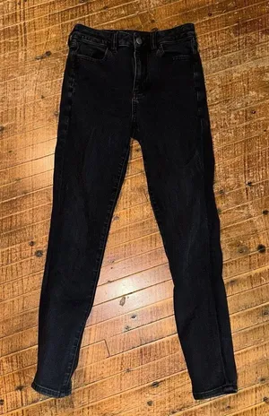 American Eagle black 4 super hi-rise normcore jeggings thumbnail 1