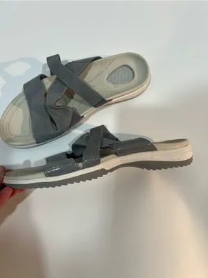 Dr. Scholl's Women's Gray Strappy Daytona Slide Sandals Size 8.5 thumbnail 2
