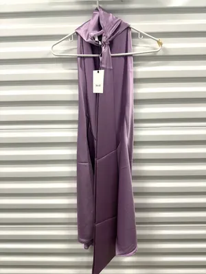 Sau Lee Penny Satin Mini Dress Lavender Womens Size 10 thumbnail 5