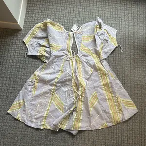 Free People Bop Around Romper Lavender Combo Seaside XS NWT thumbnail 3