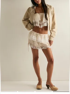Nwt free people Love You So Lace Tube cream $98 fall casual revolve Summer boho thumbnail 2
