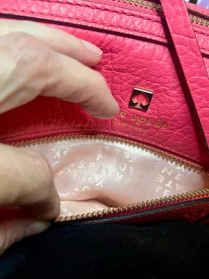 Kate Spade New York Perri Lane Looloo Pink Leather Laser Cut Crossbody Bag EUC thumbnail 6