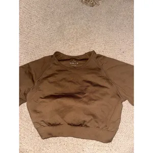 NVGTN brown open back crop top thumbnail 2