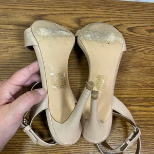 Steve Madden Reno‎ Heels Ankle Strap Dressy Party Nude Beige Size 9.5M thumbnail 4