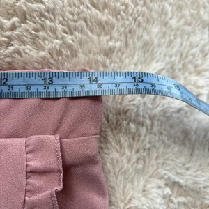 Mosaic & Co Dusty Pink Wide Leg Palazzo Pants Ruffle Pocket Flowy Trousers Size M thumbnail 5