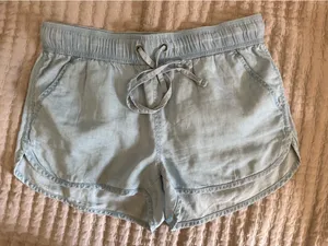 Soft denim colored retro shorts Blue Size M thumbnail 1