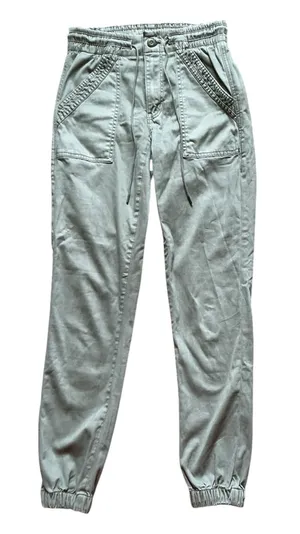 American Eagle Olive Green Stretch Joggers - Size 2 thumbnail 1