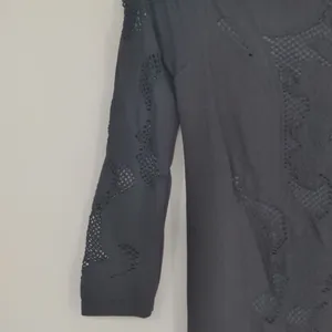 Intimately Free People Black Floral Lace Mini Dress M/L 3/4 Sleeve Stretch thumbnail 8